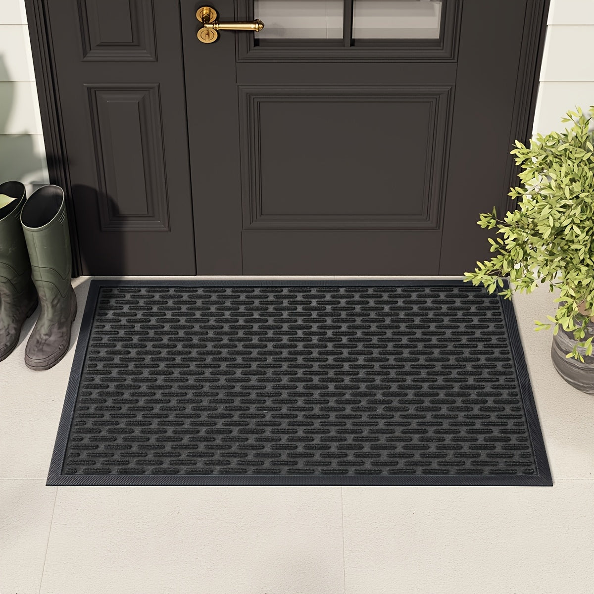 1pc, Non Slip Absorbent Front Door Mat, Dirt Resistant Welcome Door Mat Low Profile Entryway Mat For Inside House Entry, Patio, Garage, Perfect For Home Decoration, Christmas, Thanksgiving, Mother'S Day, Juneteenth
